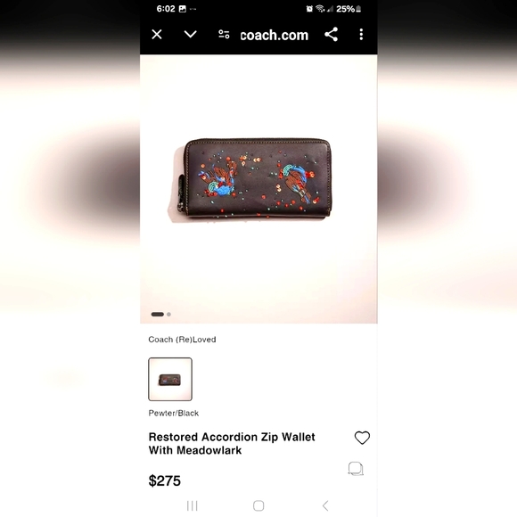 1941 Coach Glovetanned  lined rare leather  wallet NWT  wristlet Meadowlark - Picture 16 of 16